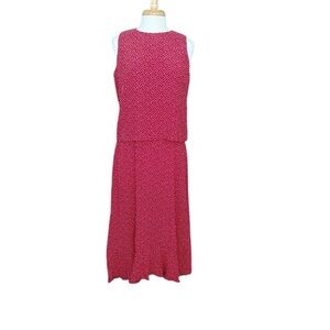 New Coldwater Creek Dress Zip Back Red White
Polka Dot Sleeveless Dress Size 12P